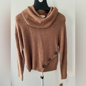 Anthropology Yes Lola Cowl Neck in Brown | Size S